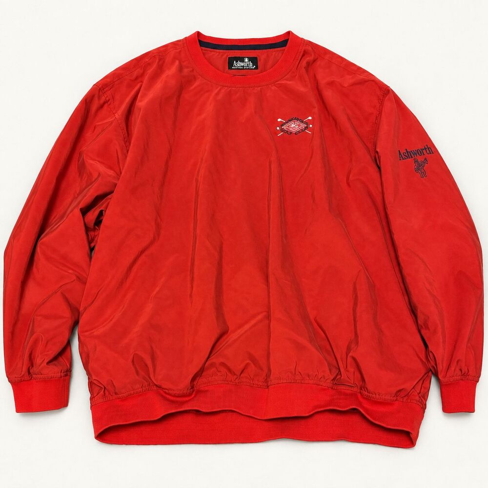 Ashworth Weather Systems Windshirt XXL Red Minneapolis Golf Club Crewneck